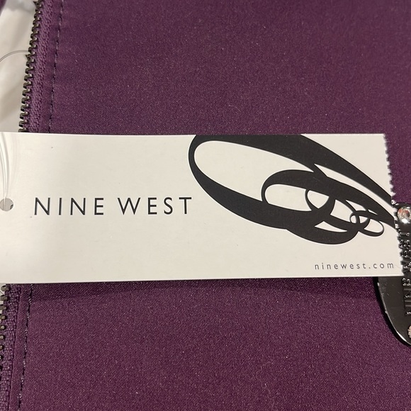 Nine West Satin Clutch/Wristlet Mini Bag Purple with Ruffles/Smooth Side. - Picture 11 of 11